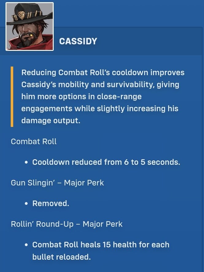 for anyone who missed it, cassidy is now a self sustain dps