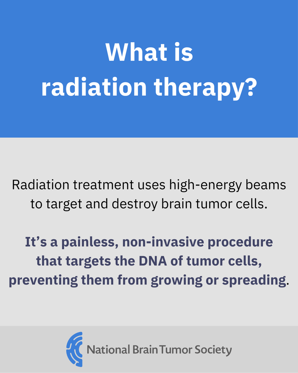 NBTStweets's tweet image. For many people with a #braintumor, radiation therapy is a critical part of care, but at first it can feel overwhelming. 

Learn what to expect during #radiation therapy to help ease your or a loved one’s anxiety: braintumor.org/news/what-to-e…