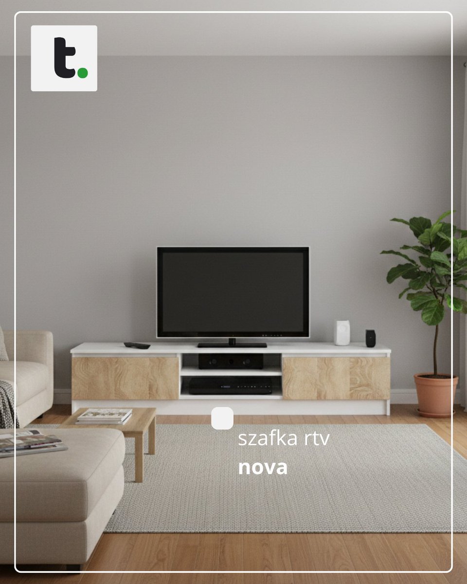 ⬛ Szafka RTV NOVA to solidna i praktyczna baza pod telewizor oraz sprzęt multimedialny.

🟩 NOVA: tyletegotu.pl/szafka-rtv-nov…

#tyletegotu #meble #premium #nova #salon #sypialnia #rtv #szafkartv #szafkapodtv #dom #mieszkanie #styl #biel #design #polska #darmowadostawa #sonoma