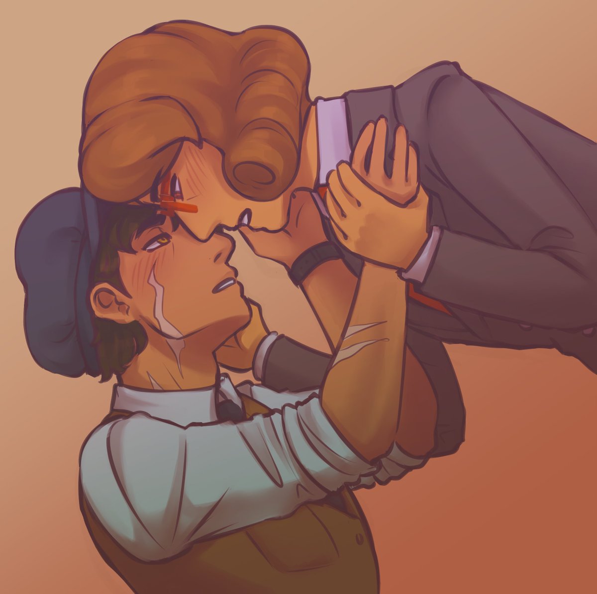 Have my silly oc x canon 

I don't talk about them a lot but I love these two a lot
#professorlayton #ocxcanon