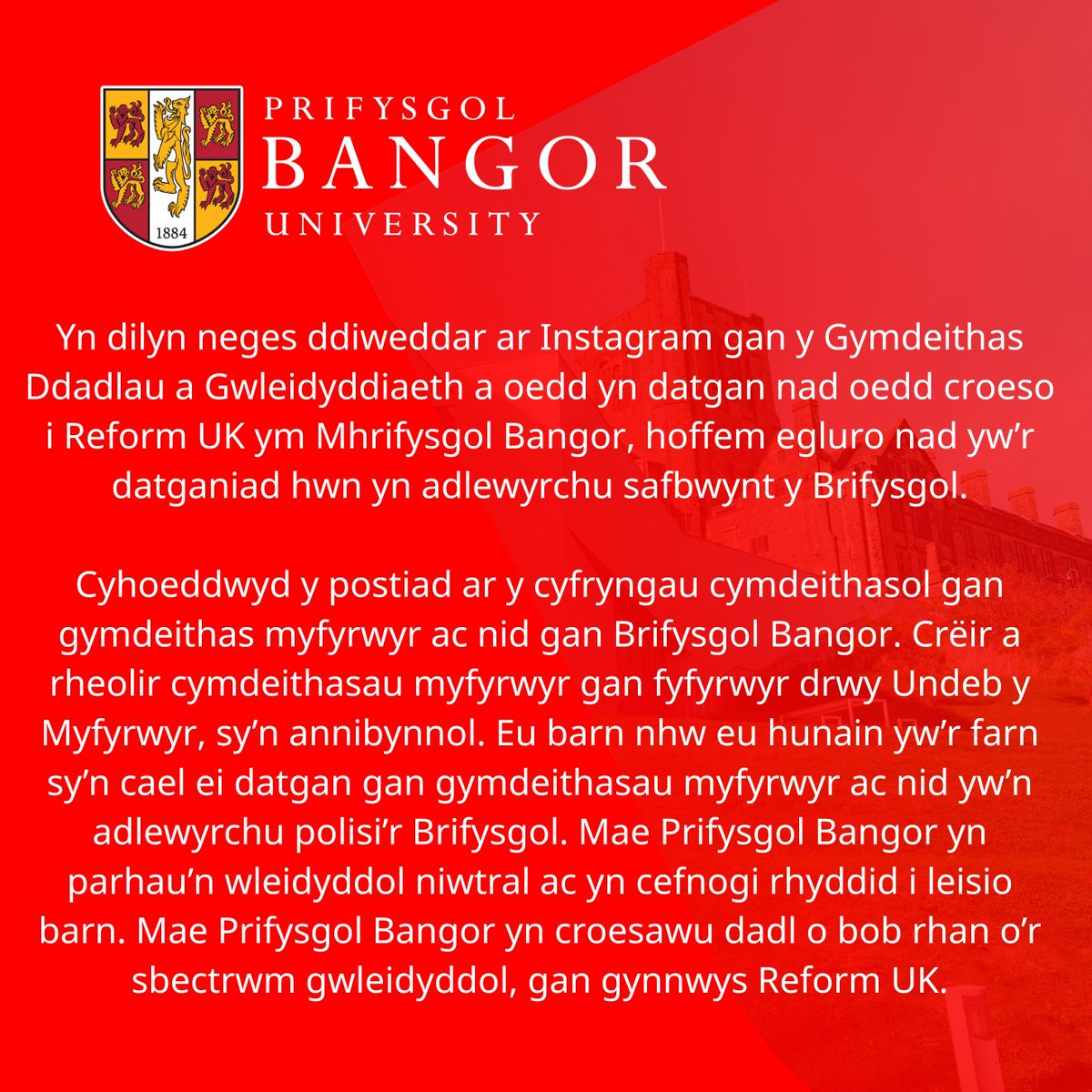 Bangor University (@bangoruni) on Twitter photo 