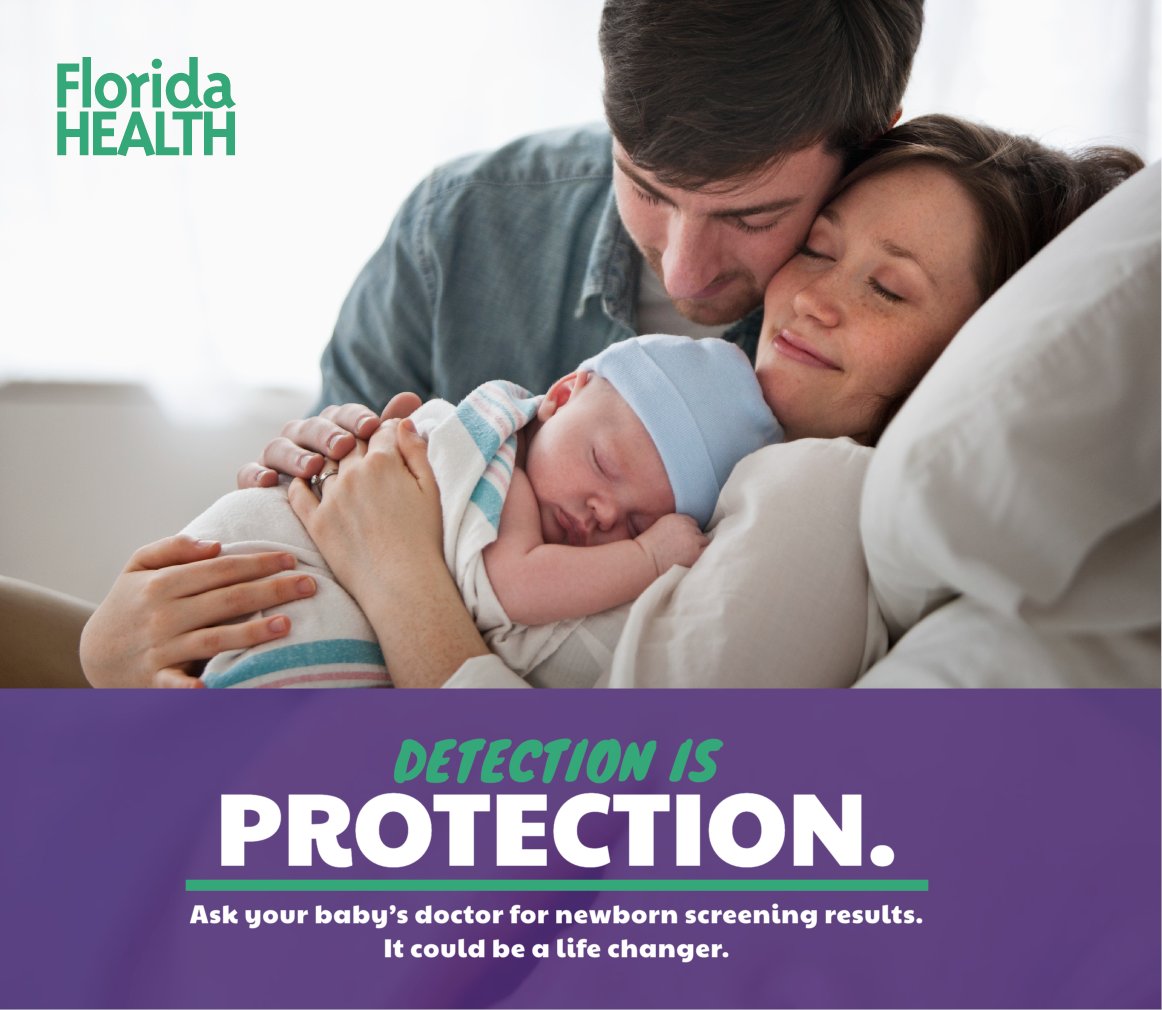HealthyFla's tweet photo. It is Congenital Heart Defect Awareness Week.  
 
Florida’s Newborn Screening Program uses simple, noninvasive pulse oximetry screening to help identify critical heart conditions shortly after birth. 
 
Learn more about screening and family resources at https://t.co/PqPbMSgVNy  
 
#CongenitalHeartDefectAwareness #NewbornScreening