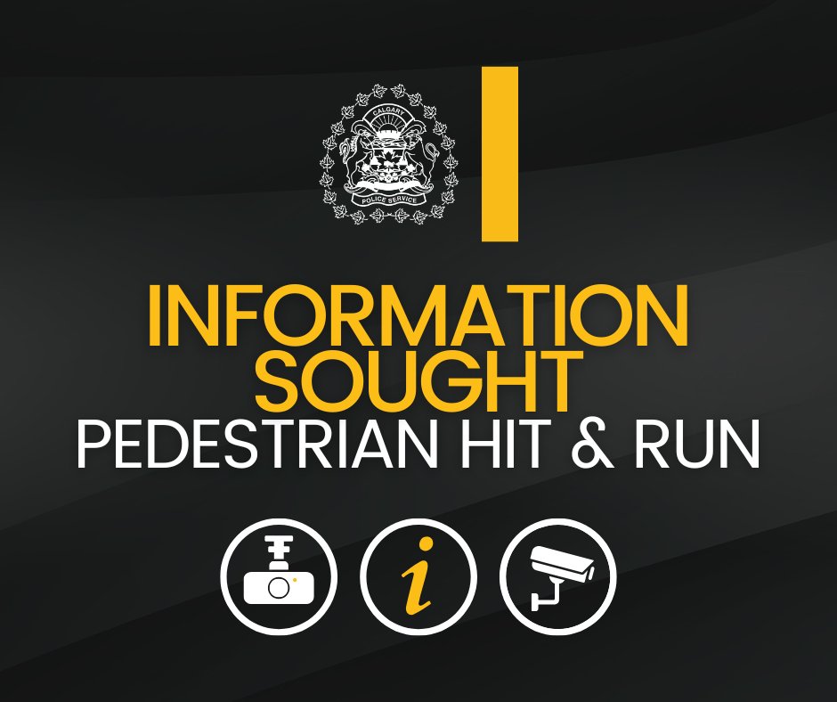 🔎 INFORMATION SOUGHT 🔍

We are asking for the public’s help to advance an investigation into a hit &amp; run collision that occurred in November 2025.
 
📍 At about 6:40 p.m. on Tuesday, Nov. 25, 2025, a 50-year-old woman was struck while crossing in a marked crosswalk at Centre
