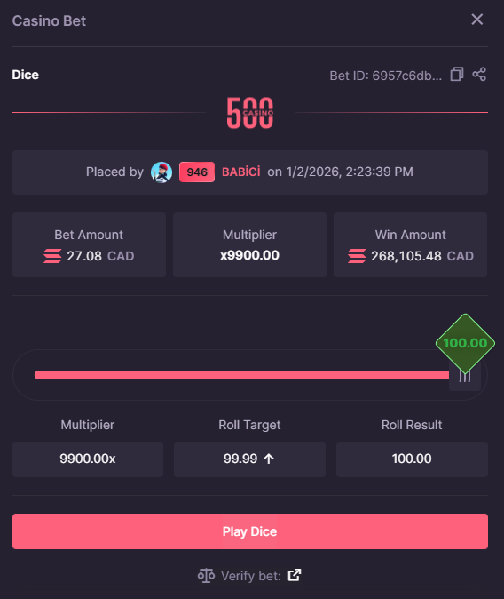 500 Casino tweet media