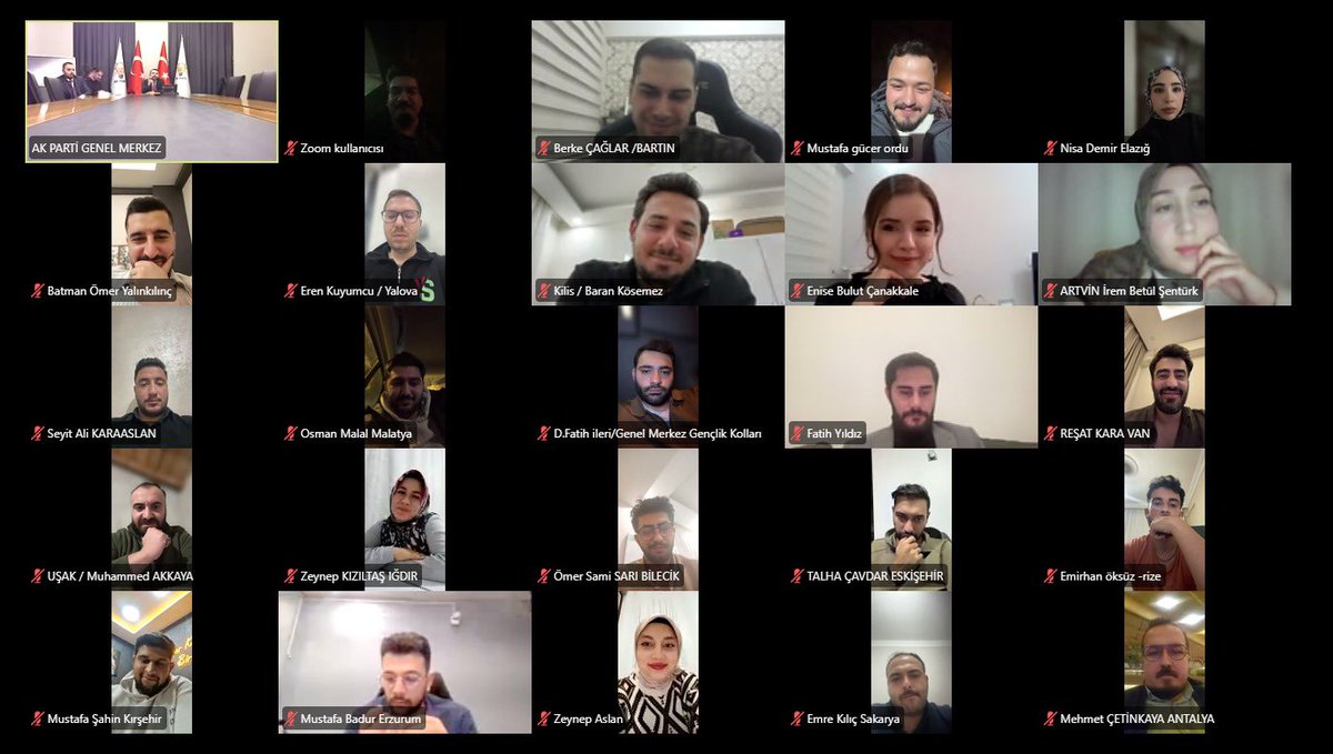 Sivil Toplum ve Halkla İlişkiler Başkanlığı olarak 81 il başkanlarımızla çevrimiçi toplantımızı gerçekleştirdik. 
Toplantımızın hayırlara vesile olmasını diliyorum.