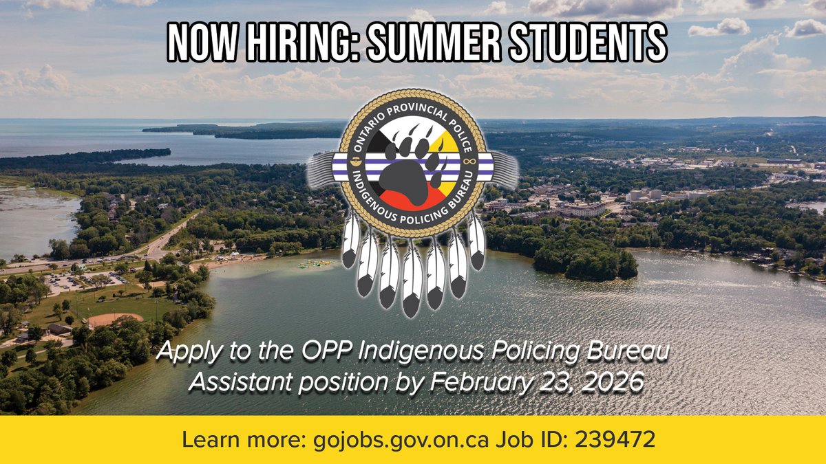 We are opening the door to something bigger than a job — it’s a chance to learn, grow, and work alongside teams supporting Indigenous communities and police services across Ontario. Start shaping your future by stepping into a role that makes a real impact. Apply by February 23