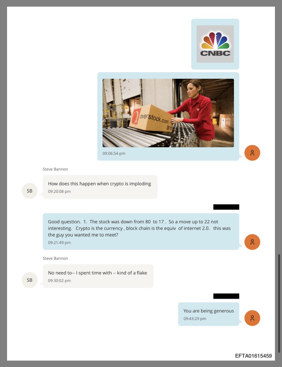 SmokingAces17's tweet image. In that exact same conversation, aren’t Bannon and Epstein also talking about @PatrickByrne, who has been funding @GenFlynn through America’s Future?

🤔