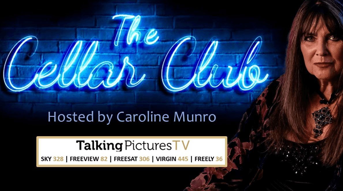 TalkingPicsTV's tweet photo. #CarolineMunro asks you to join her in THE CELLAR CLUB at 10:35pm as she revisits an episode from the HAMMER HOUSE OF MYSTERY AND SUSPENSE (1984). #SusanGeorge #PatrickMower and #PeterVaughan star in CZECH MATE #TPTVsubtitles https://t.co/r8JH32Q3Ur