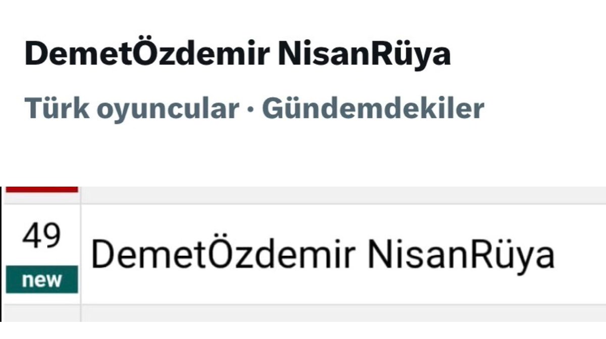 DemetOzdmrMedia's tweet photo. Türkiye gündemine girdik ancak üst sıralara taşımak için lütfen rt ve tweet atmaya devam edelim🙏🏻

DemetÖzdemir NisanRüya https://t.co/PZXdFFVaZi