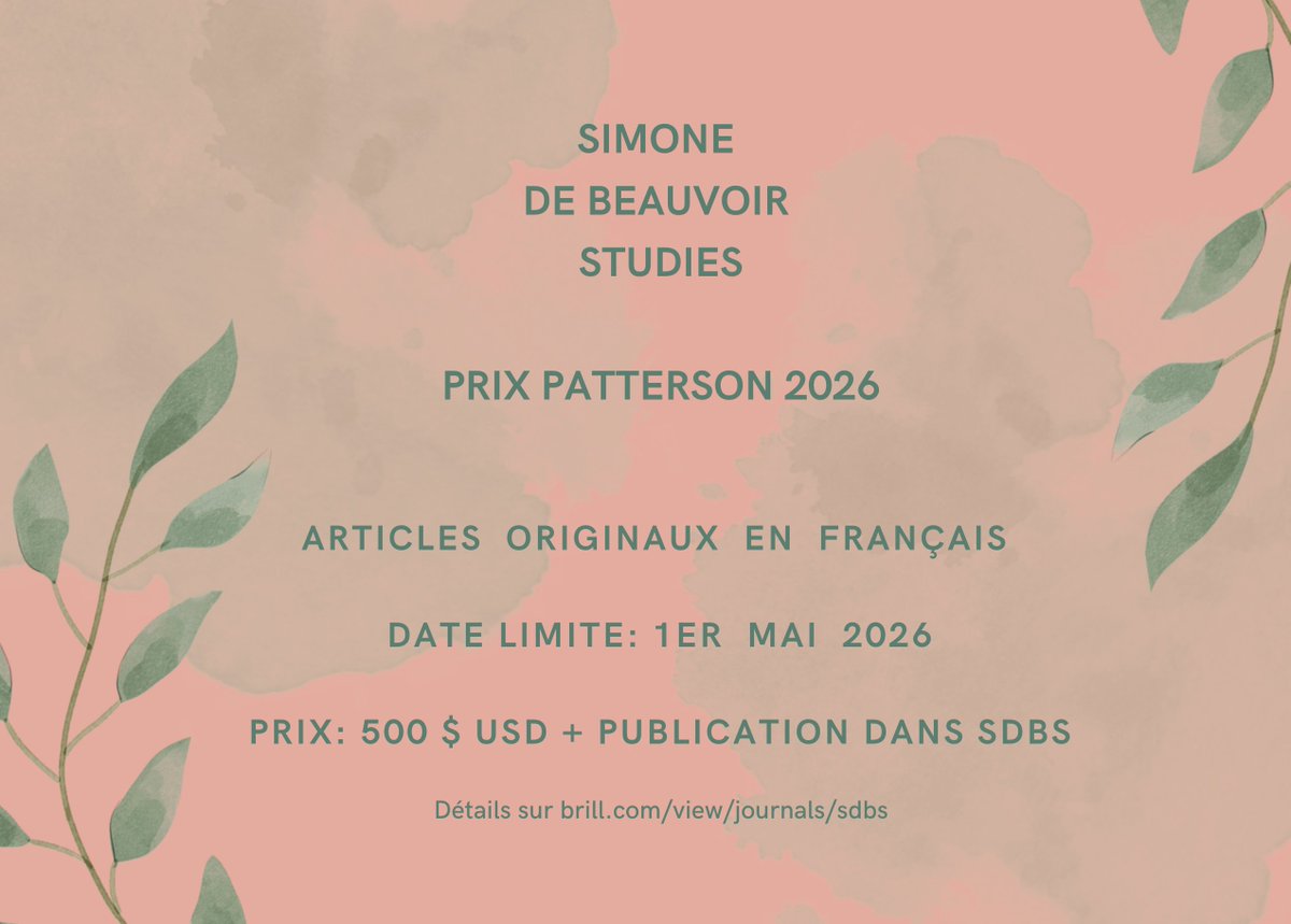 Revue - Simone de Beauvoir Studies - Journal tweet media