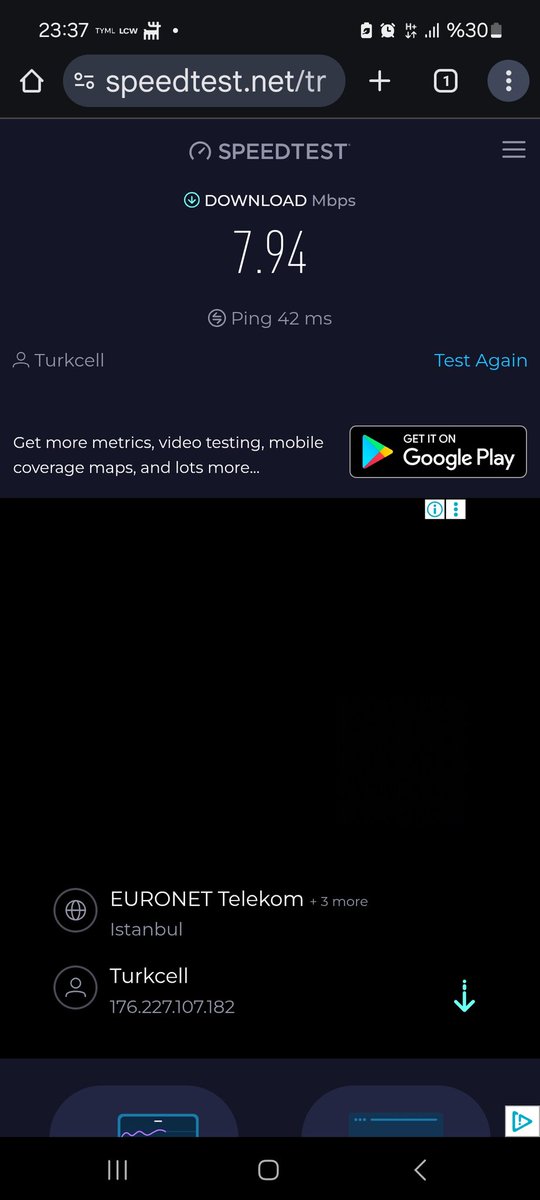 Sevgili <a href="/Turkcell/">TURKCELL</a> bu normal mi ? 7 mbps internet hızı mi olur ?
