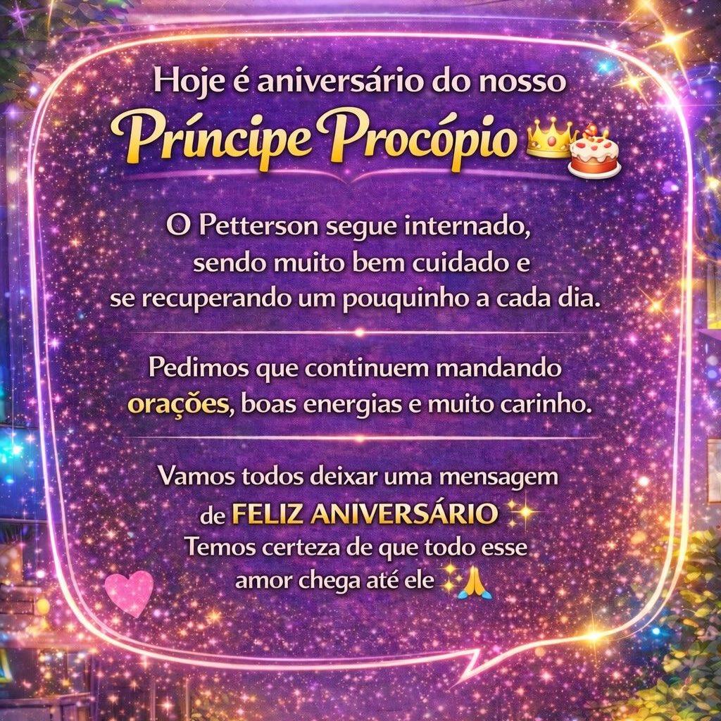 Hoje é aniversário do nosso Príncipe Procópio 👑🎂