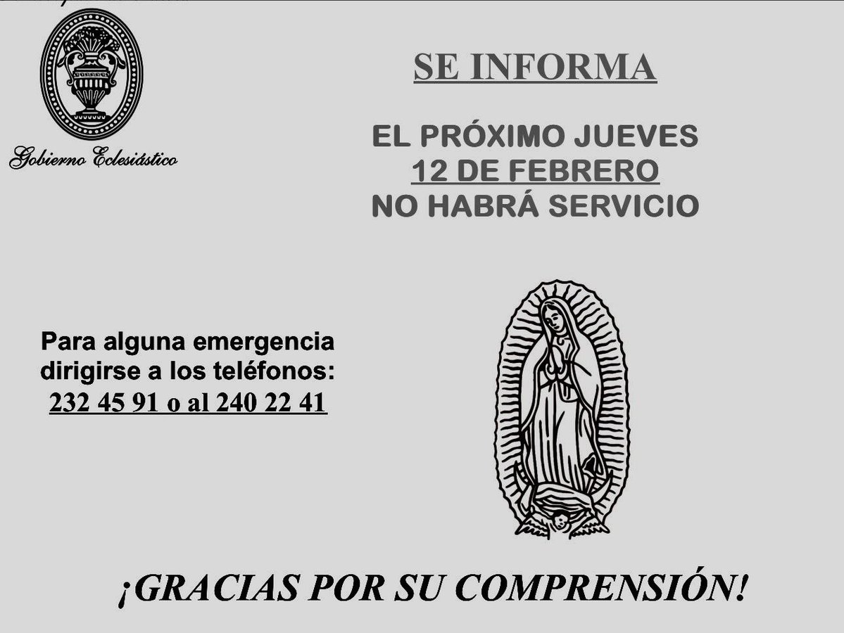 🚨 Atento aviso de la Curia Arzobispal.