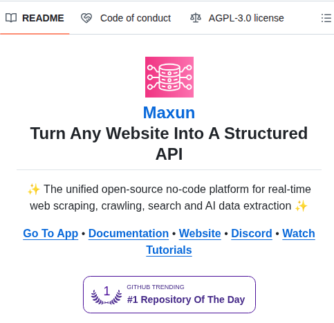 tom_doerr's tweet photo. Turns websites into APIs with AI data extraction

https://t.co/PiDurivydS https://t.co/VEIrhqxG6D