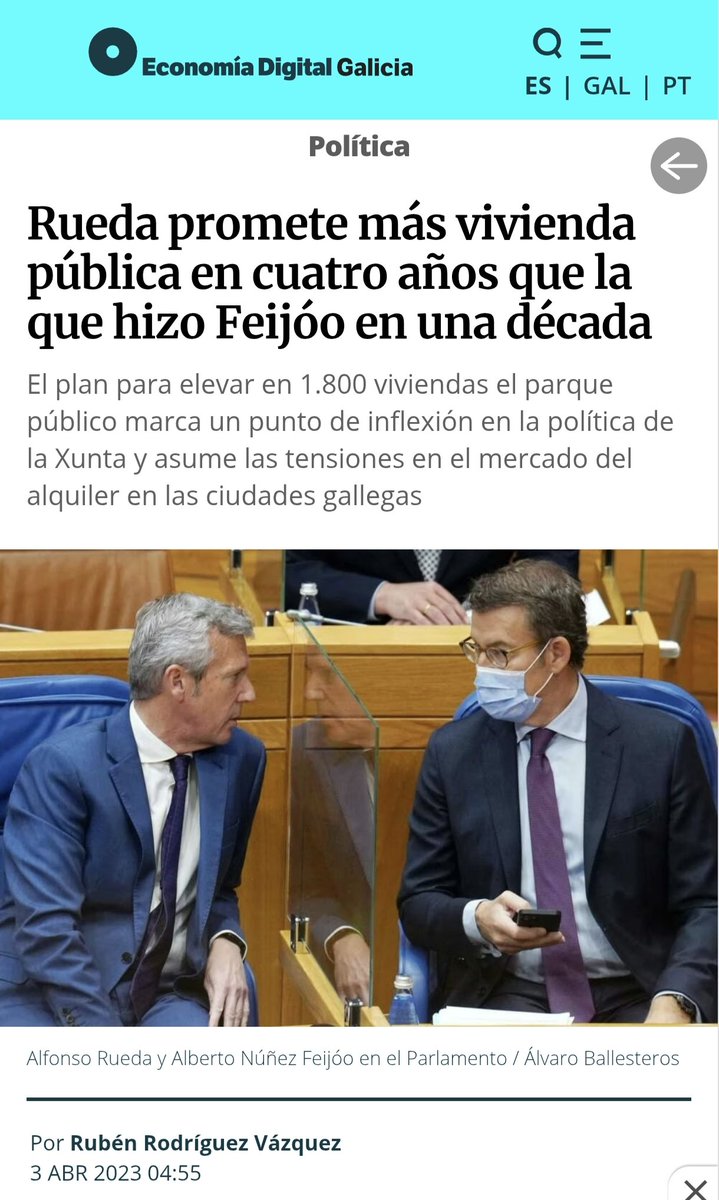 BrunoLTeixeiro's tweet photo. Iam ser 20.000 para o 2028, agora já som a metade para 2030. A realidade é que só há 853 viviendas en construçom e 2.286 en fase de projeto. A Galiza que Rueda. https://t.co/nDfZR4tdUV