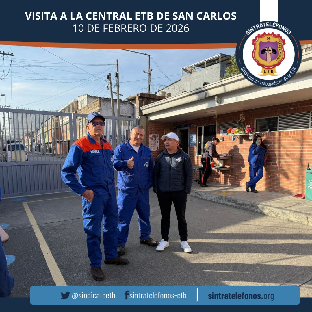 #AgendaSintrateléfonos

Visita de la Junta Directiva de Sintrateléfonos a la Central de ETB de San Carlos.