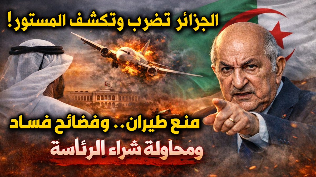 #تبون يواجه الإمارات علناَ! لماذا؟ وما سر وقف الرحلات الجوية ؟ (فك الشفرة الكاملة) - التفاصيل على الرابط 🔴👇

youtu.be/3Yap0bP_BFU