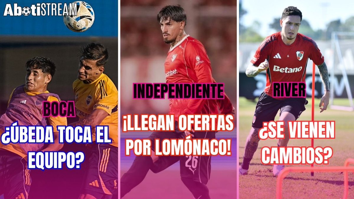 📻 ¡ENCENDIMOS EL STREAM! 📲 🔥

Ya estamos al aire en #AbotiStream 😜, con toda la información sobre #River, #Boca, #Independiente, #Racing y #SanLorenzo por 👉🏽 youtube.com/live/wxM6rC2h3… ⚽👠.