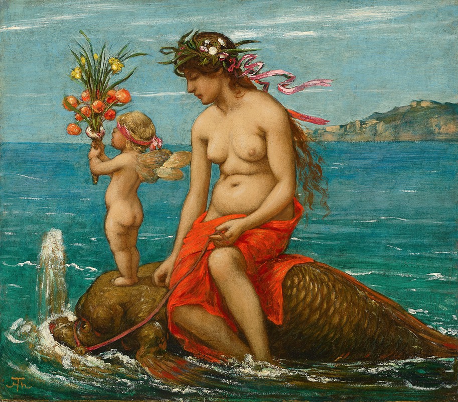 FamousArtVibes's tweet image. Durch die Fluten (1889)
Hans Thoma (#German, 1839-1924)