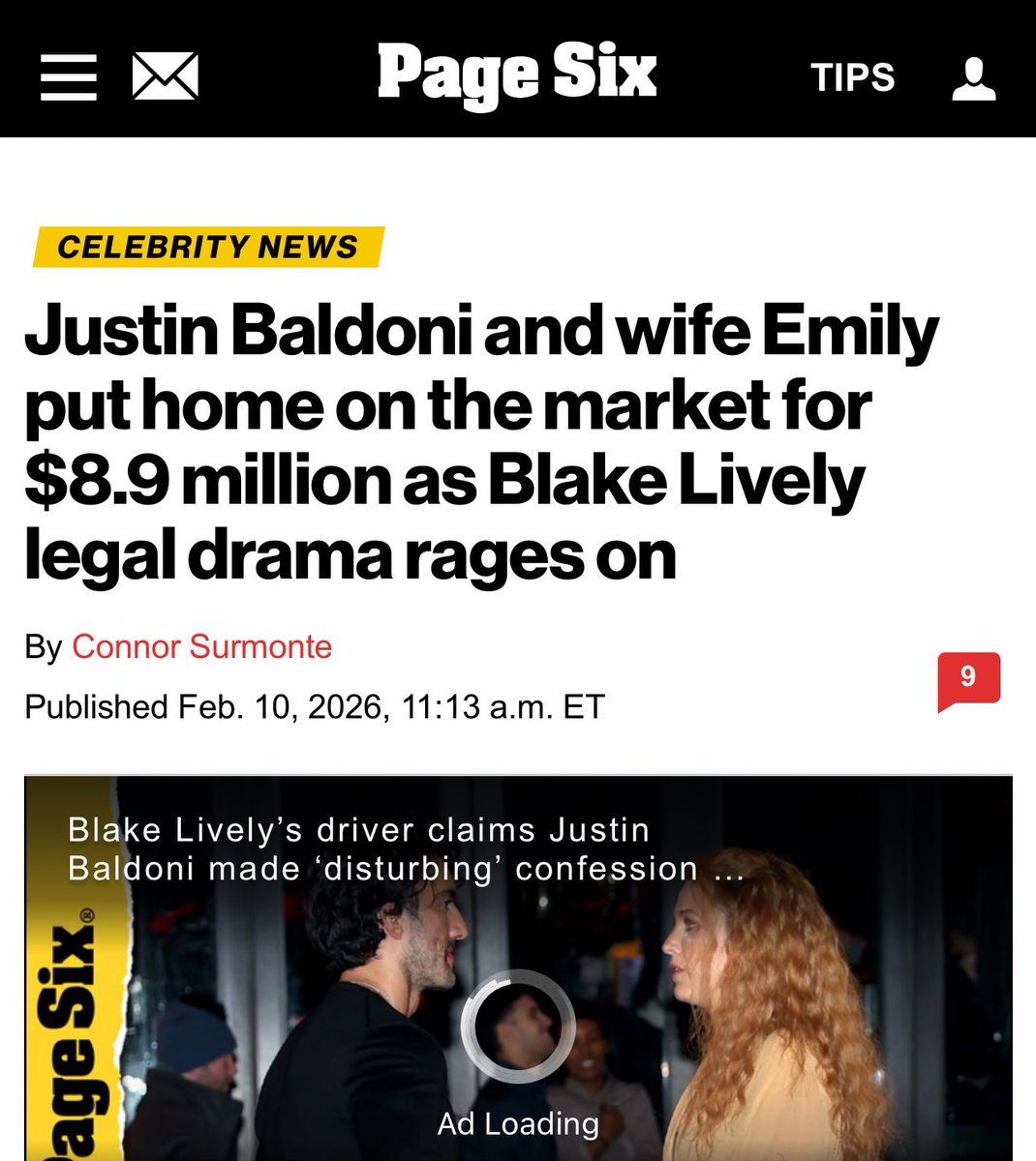 Such sad news.

Justin Baldoni has reportedly put his beautiful home up for sale after Blake Lively &amp; her legal team doxxed his home address.

That’s not “defending yourself”, that’s putting someone’s safety at risk.

Who is really being harassed here, Justin or Blake? 🙄