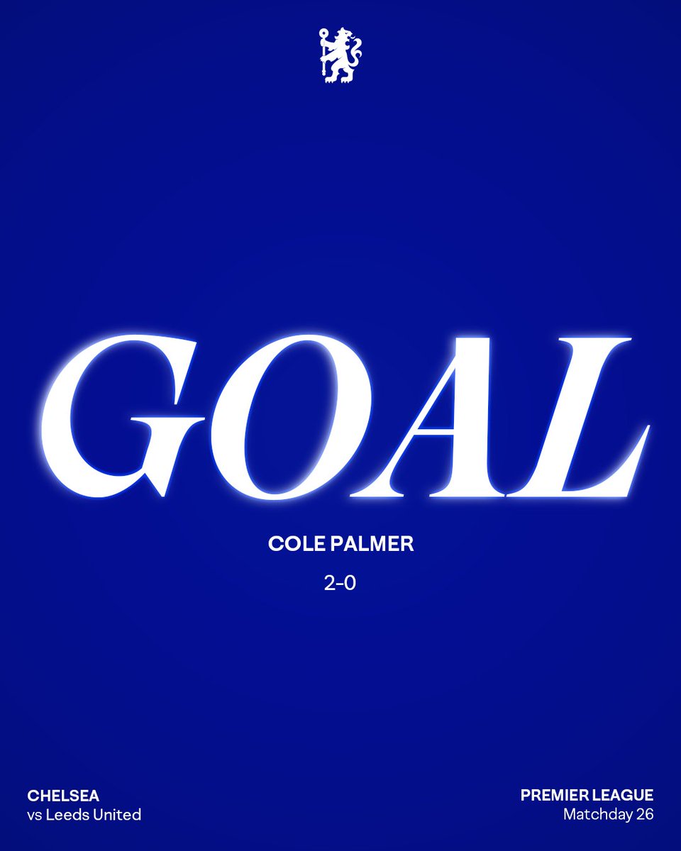 Cole Palmer scores from the spot.
It's Chelsea 2 - 0 Leeds United