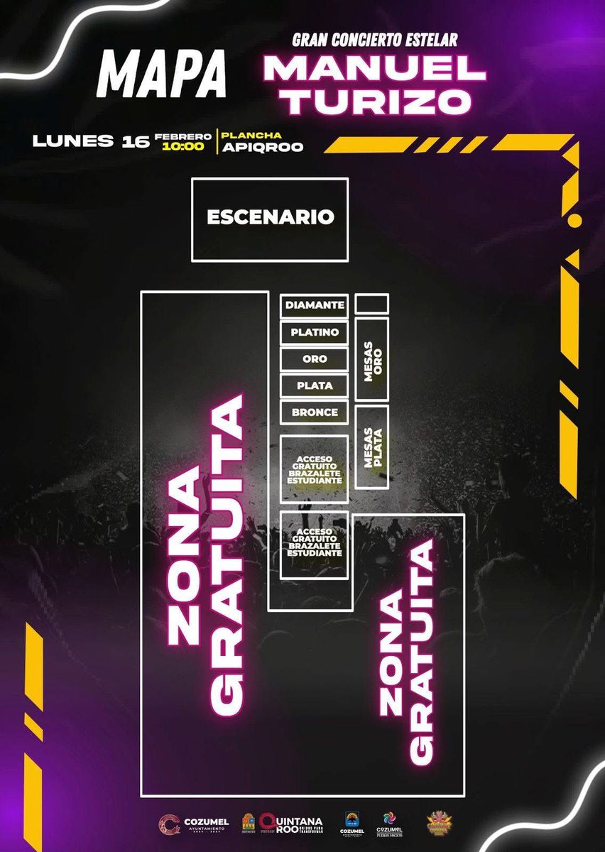 karych31's tweet photo. #CozumelCarnaval2026🎭
A partir de hoy, 🎟️$venta de boletos
📍 Cajas del Palacio Municipal
🕘 Horario: 9:00 am. a 5:00 pm.
Contamos con zona gratuita y zona para personas con discapacidad, para que todas y todos vivamos esta gran fiesta. https://t.co/kOC2UfAY44 https://t.co/HWdgzM5KP4
