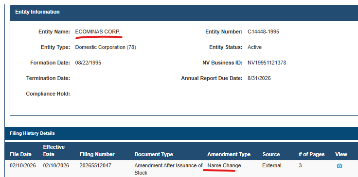 $ILXP Name change now to Ecominas. They're moving quickly.
