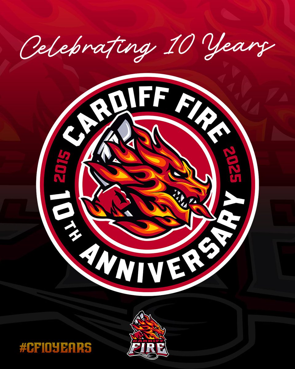 CardiffFireIHC's tweet photo. Fire to Celebrate a Decade on the Ice with 10th Anniversary Game ๐ฅ
This St. David's Day the team are turning up the heat @VindicoArena for a celebration ten years in the making, as we mark a historic milestone in the club's history #CF10Years โค๏ธโ๐ฅ
๐ฐ๐ https://t.co/WrxtfqMeKf https://t.co/Mk2kGaK4Sp