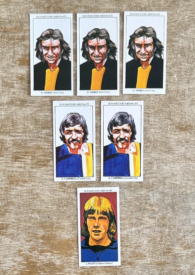 1978 Sun Soccer Cards:  Platt, Campbell, and Nisbet

$2 each

*See pinned tweet for shipping, etc
Stack min $10
#TSSS #GiuntaStack