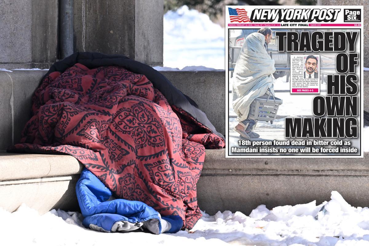 Homeless people didn’t get help in 96% of 311 calls made during NYC deep freeze: data nypost.com/2026/02/10/us-…