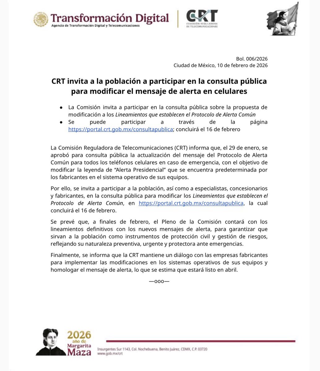 Vaya forma de complicar las cosas : la <a href="/AgenciaGobMX/">Agencia de Transformación Digital</a> va a hacer Consultas Públicas para cambiar el nombre de la “alerta presidencial”, en el tema de sismos!!! Déjenle “alerta sísmica” y ya.