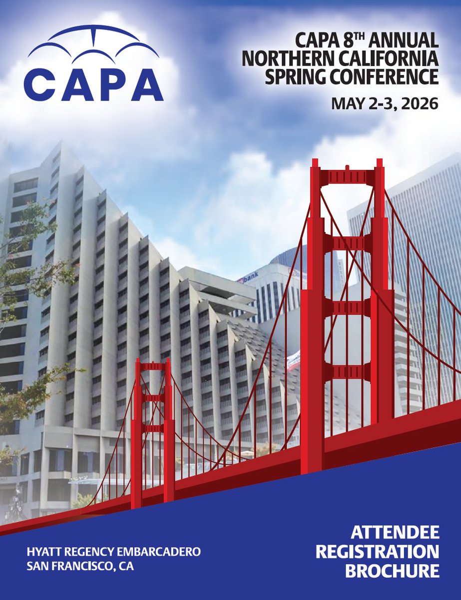 🚨 Attendee registration is NOW OPEN for the CAPA 8th Annual Spring Conference! 🚨
May 2-3, 2026 | Hyatt Regency San Francisco
Up to 4 hrs CE credits, Pawn Tour, Welcome Reception, Exhibit Hall w/ top vendors, networking + more!
Register now: ow.ly/Pzu050YcwOA
#Pawnbrokers