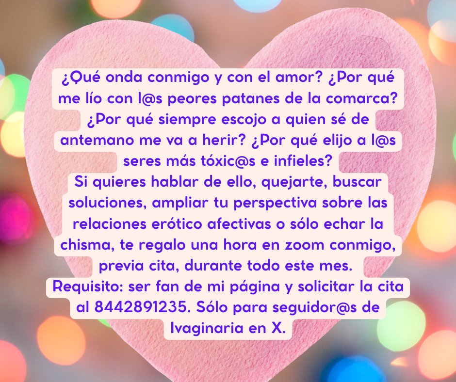 Ivaginaria's tweet photo. En este mes del amor y de la amistad. <3
Wssp. 8442891235 https://t.co/n0oir8a3z3