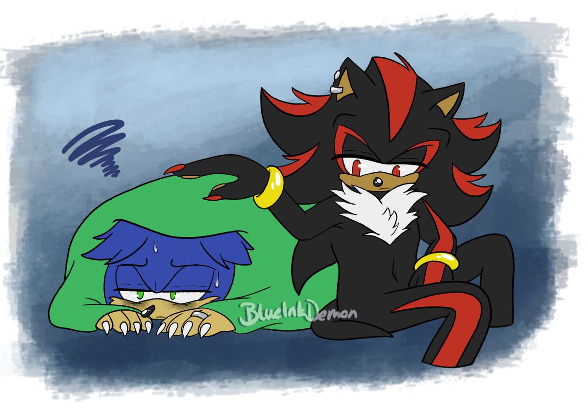 BlueInkDemon's tweet photo. Day 5: Sick
#MonthofSonadow2026 https://t.co/fYy2Qt294d