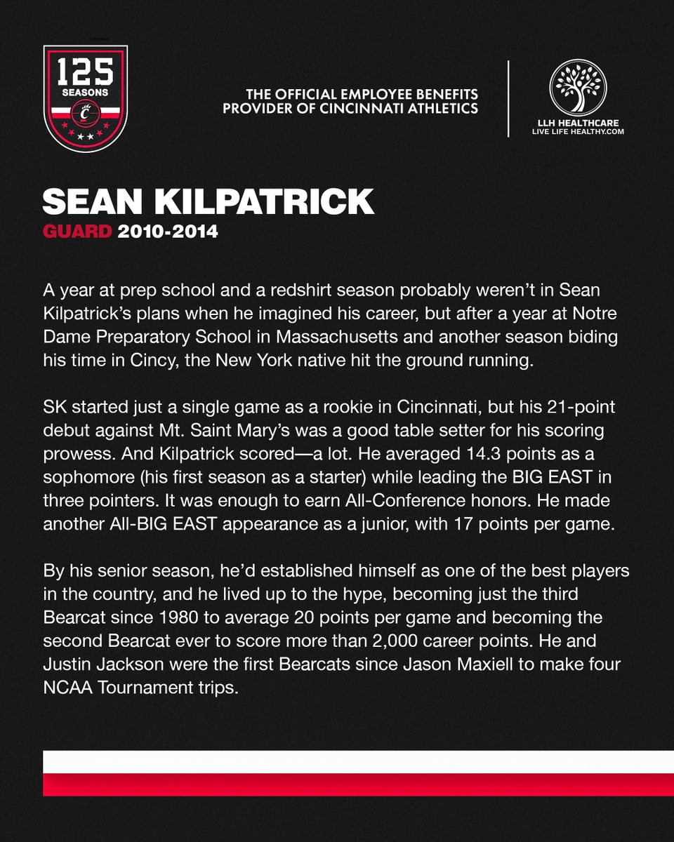More than 100 wins. More than 2,000 points. Sean Kilpatrick was really good.