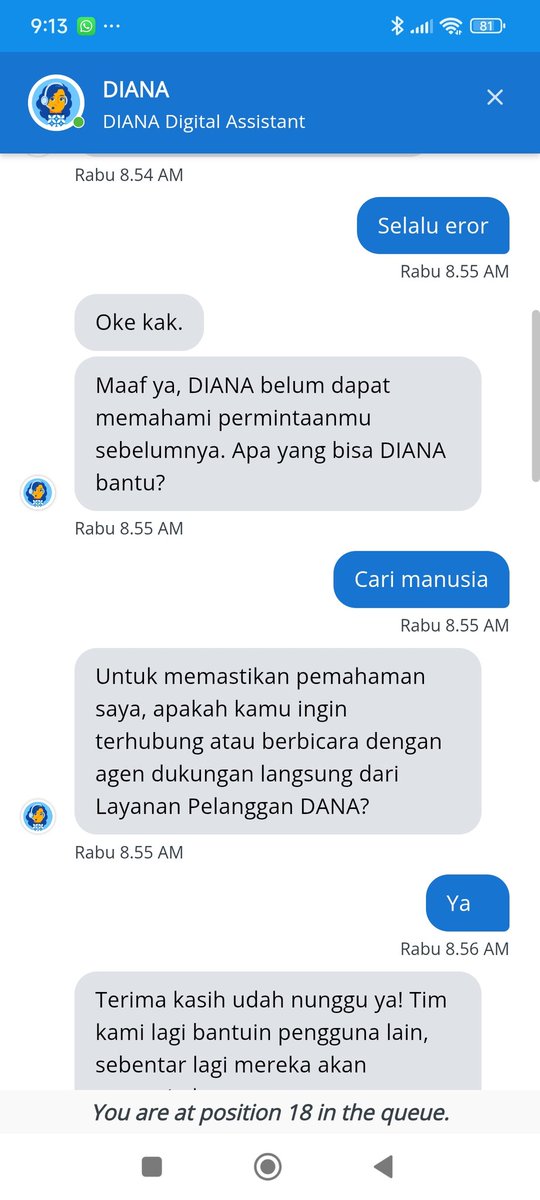 Uncle_Bob_PBH's tweet photo. @danaewalet123 Saya pake aplikasi "dana" e-wallet trus ada keluhan kalo bayar google pay error mulu, hubungin live assiatant dong, hasilnya ditinggalkan dong tanpa solusi https://t.co/mpxsXnaXN5