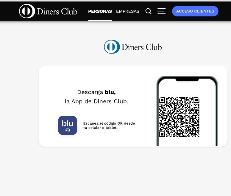 TioElmoi01's tweet image. Hola desde la app no se puede visualizar bien la información. ¿Por qué quitaron el acceso a página web? @DinersClubEC