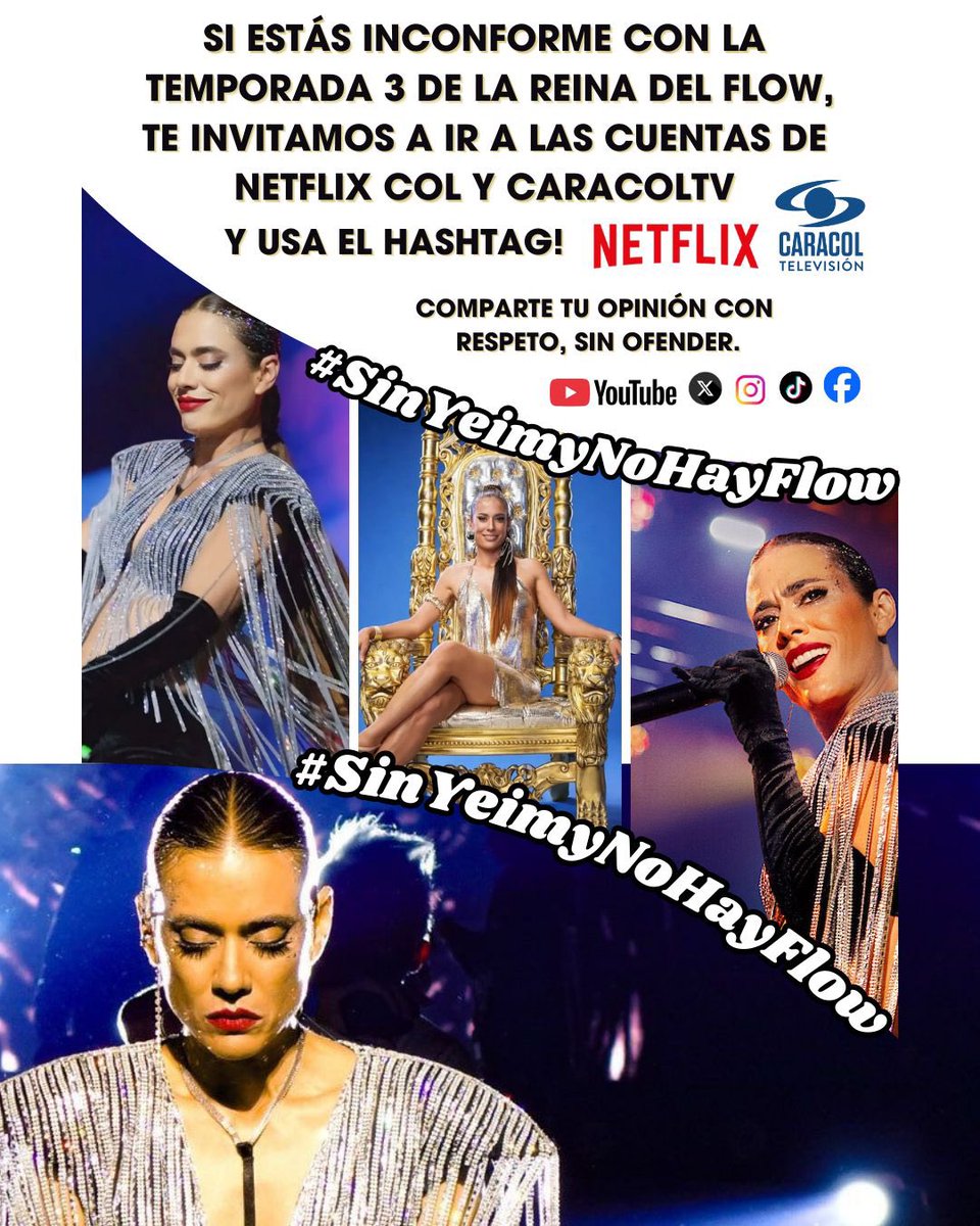 #SinYeimyNoHayFlow
 <a href="/CaracolTV/">Caracol Televisión</a> <a href="/NetflixLAT/">Netflix Latinoamérica</a>