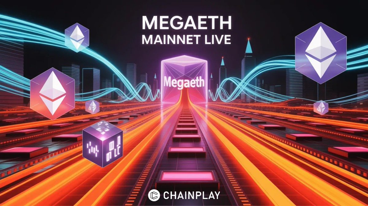 Chainplaygg's tweet photo. β‘οΈ MegaETH Hits 100K TPS Launch! β‘οΈ
@megaeth New Ethereum scaling network pushes ultra-fast speed.
π Read more in the comments!
#Ethereum #Layer2 #Scaling #CryptoTech #Blockchain https://t.co/Vx6Pbikf1g