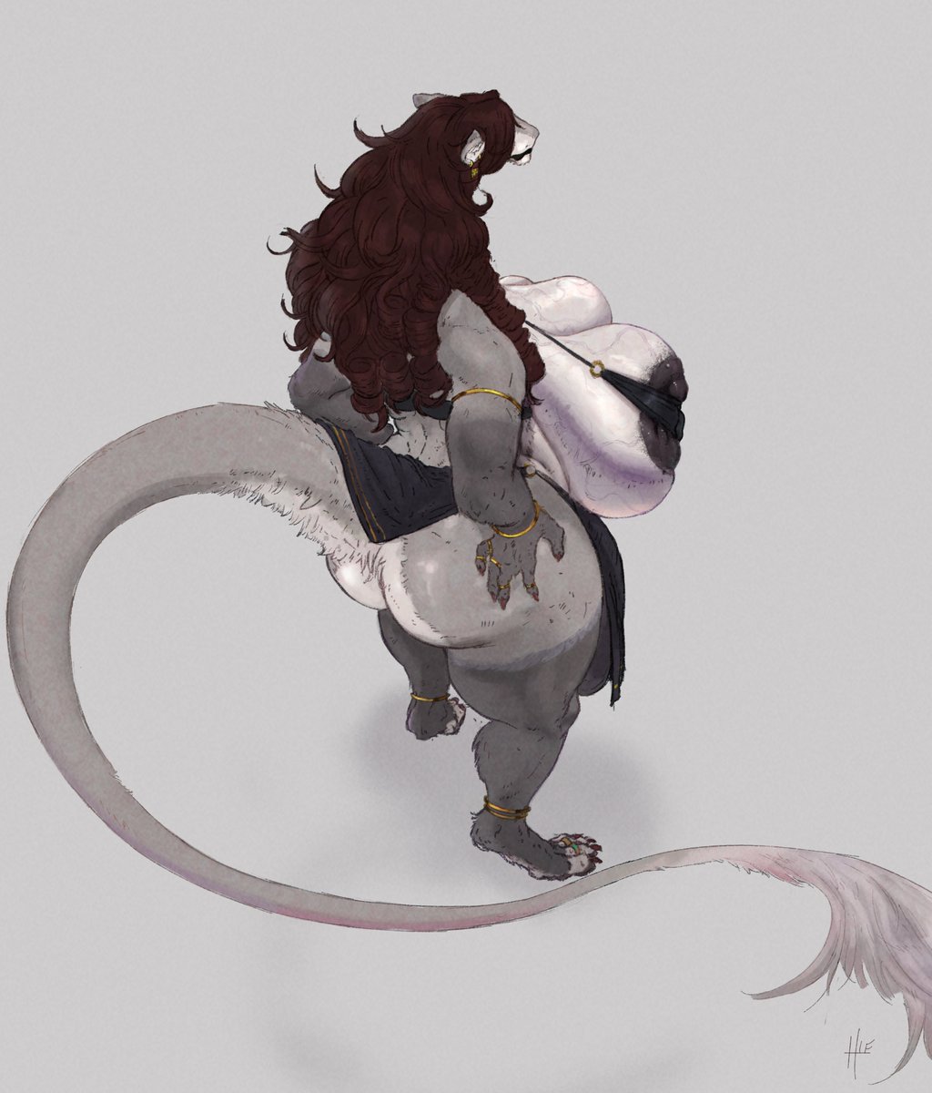 Studing perpective, I kinda driftaway of the study and just rendered a pose that I like for not reason. 

I just really like how it turned out. 

Here we can see Hierro from a very unusual angle, maybe you are on the top of a building to be able to see such a view.