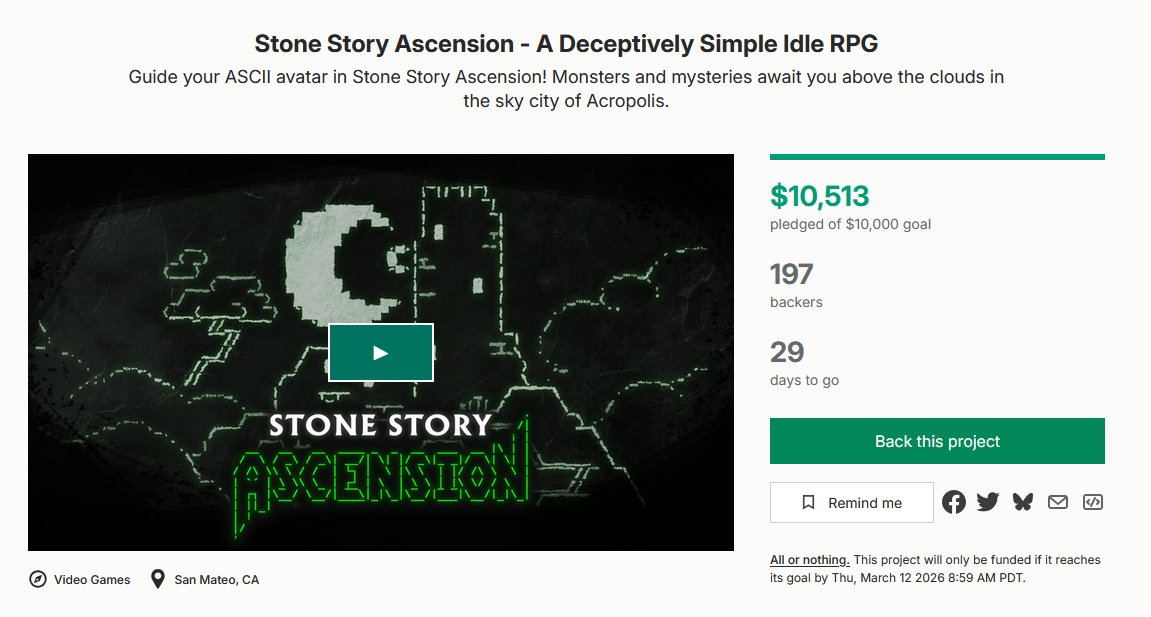 Stone Story - Ascension Kickstarter FUNDED tweet media