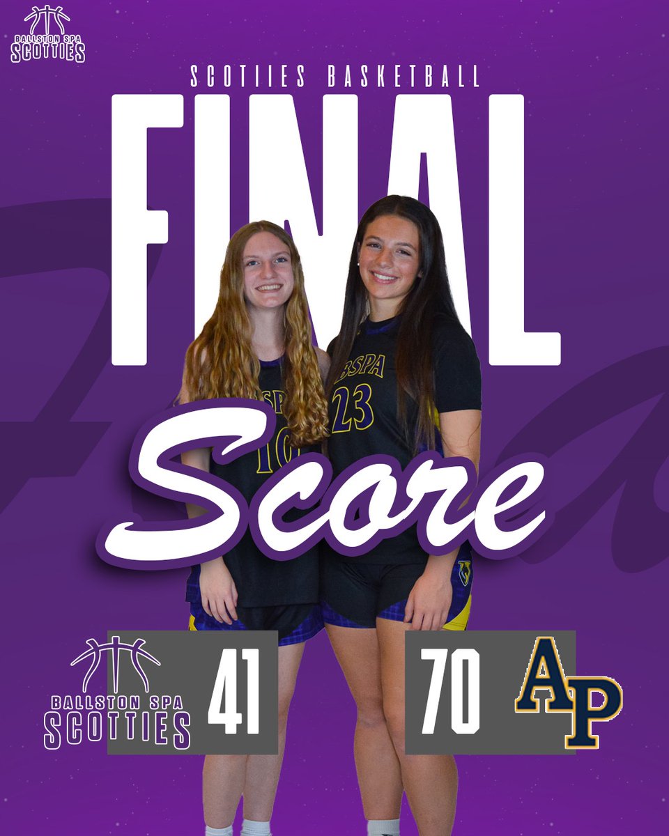 BSPADAWGS's tweet photo. DAWGS competed at Averill Park, but AP’s defense took control and pulled away late. Avery Ostrander led BSPA with 14 as the DAWGS fall 70-41. https://t.co/ttjYA7zTNc