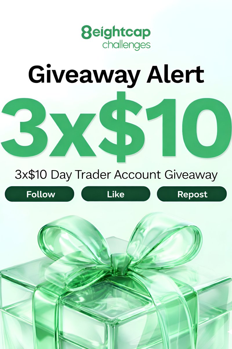 $10 X 3 Eightcap Challenges Giveaway 🎁 

Not Sponsered by Eightcap ❄️ 

Follow : <a href="/Asgardian_09/">Asgardian</a> &amp; <a href="/propfirm_forex/">PropFirm Knowledge</a> 

Like ❤️ Retweet 🔁 Tag 2 Friends 

Winners in 72 Hours 🏆