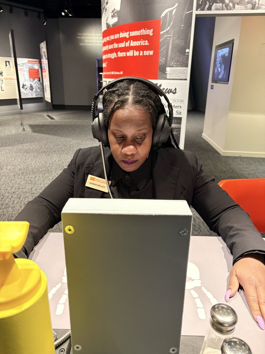 BlackCollegeExp's tweet image. This lunch counter simulator was too triggering for me the first time so I decided not to ever listen again &amp;amp; just take a pic 🥹 I thought about what my dad endured. #changemaker #HistoryMatters #Herstory