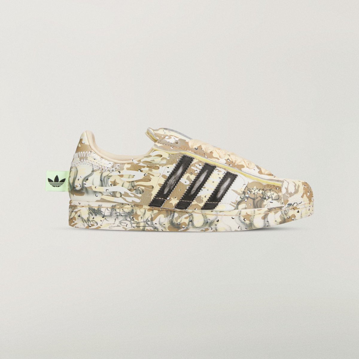 Official images of the Hellstar x adidas Superstar in Warm Sandstone, releasing exclusively in LA for $180 at NBA All-Star Weekend. Official images of the Hellstar x adidas Superstar in Warm Sandstone, releasing exclusively in LA for $180 at NBA All-Star Weekend.