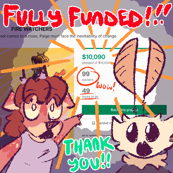 🎉WE'RE 100% FUNDED🎉 THANK YOU ALL SO MUCH FOR ALL OF YOUR SUPPORT!!! We've still got 48 more hours, and now we're working towards our $14,000 Stretch Goal. The crew is so excited to be able to bring FIRE WATCHERS to life for you all!
kickstarter.com/projects/elsir…
