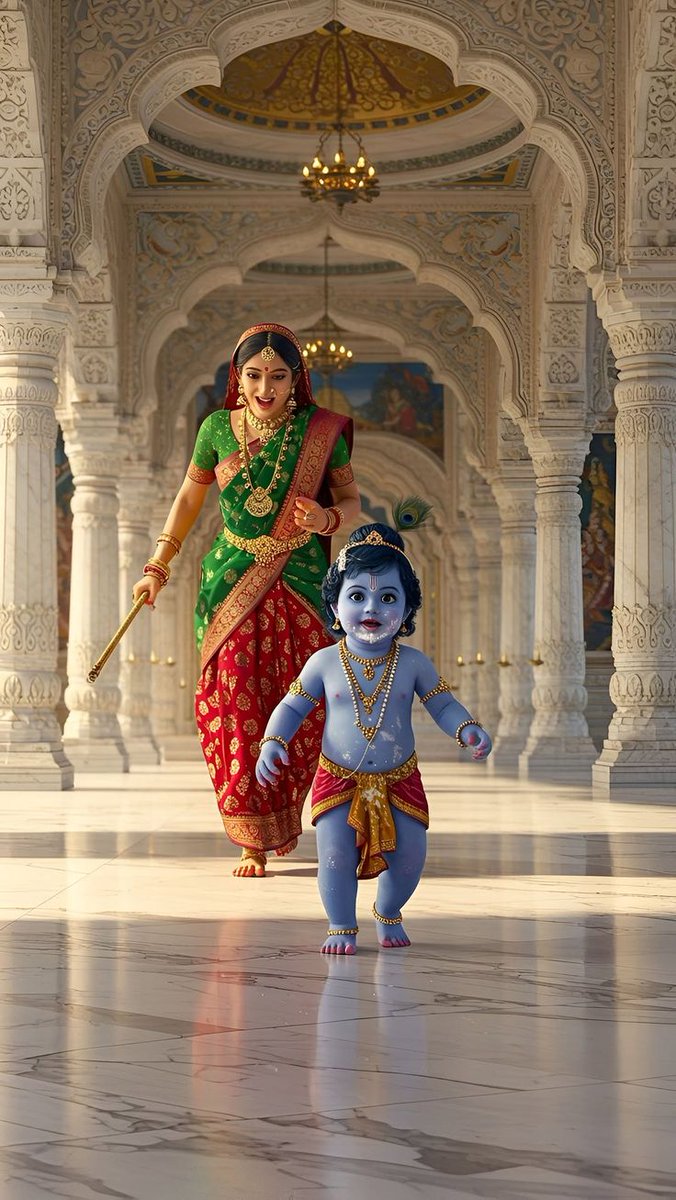 माँ के आँचल के पीछे चलता है वो, जिसके कदमों में सारी कायनात थिरकती है।

जय श्री कृष्ण राधे राधे 🙏 
सुप्रभात 💐