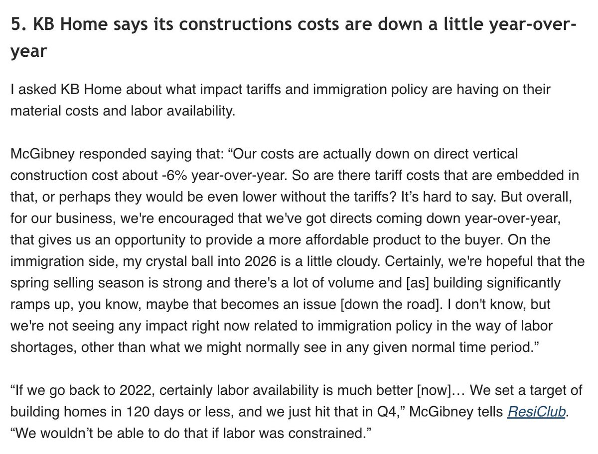 KB Home: "Our costs are actually down on direct vertical construction cost about -6% year-over-year."