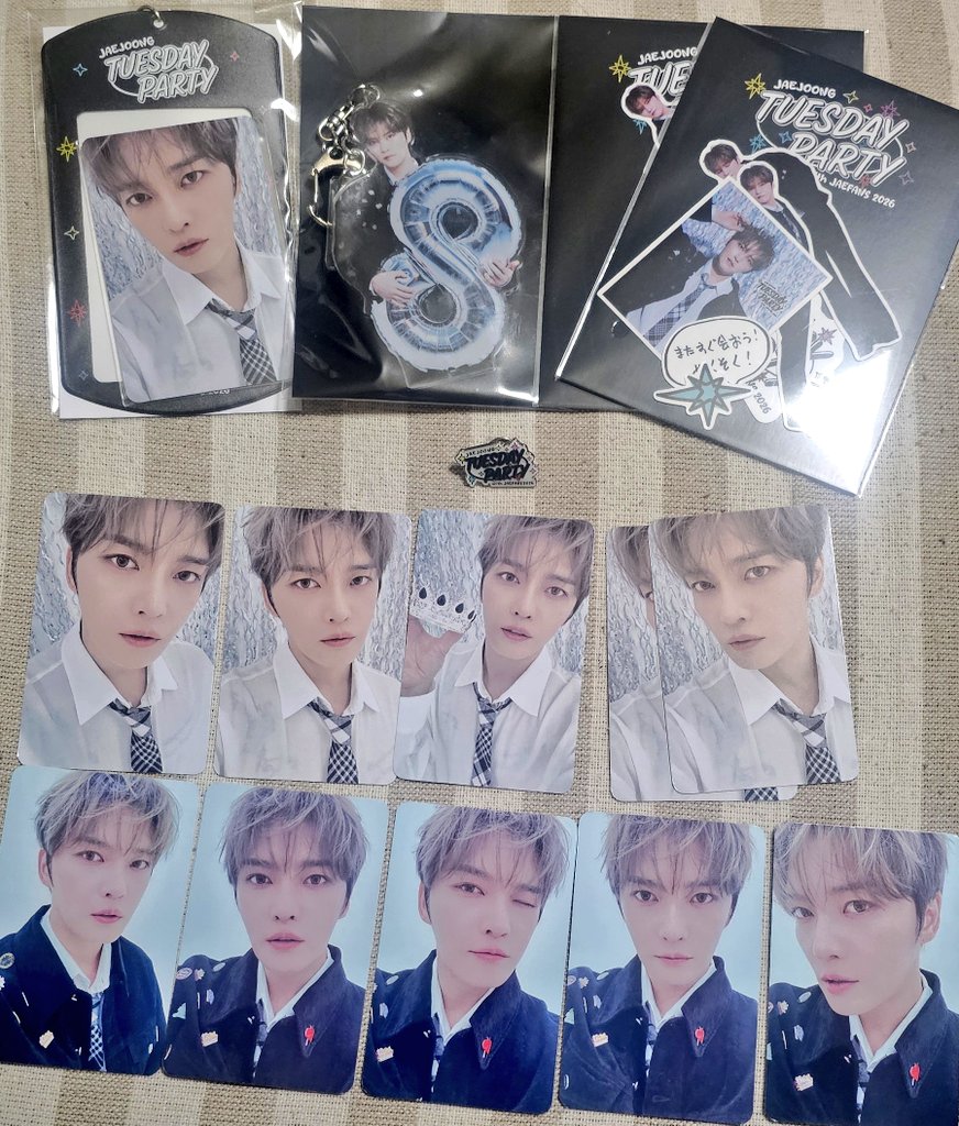 ジェジュンTUESDAY PARTYグッズ届いたぁ😆😆全部可愛い❤❤ トレカは1