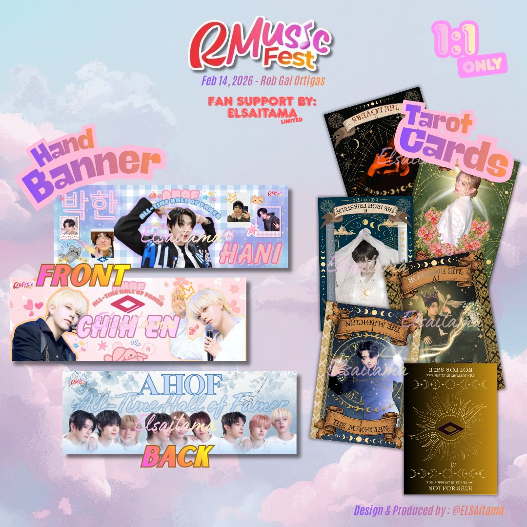 ELSAitama's tweet photo. Freebies for RMusic Fest by @ELSAitama
โก1:1 - Limited qty
โงOpen for trades
โlike & qrt to spread
๐TBA
๐โฐ๏ธ Feb 14 | 10AM
#AHOF #ElsaFreebies https://t.co/CxOOdN5s5X